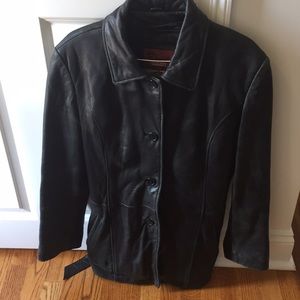 Black womens leather jacket